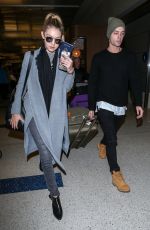 GIGI HADID Arrives at Los Angeles International Airport 12/21/2015