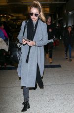 GIGI HADID Arrives at Los Angeles International Airport 12/21/2015