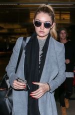 GIGI HADID Arrives at Los Angeles International Airport 12/21/2015