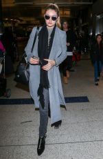 GIGI HADID Arrives at Los Angeles International Airport 12/21/2015