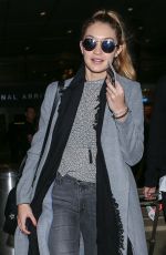 GIGI HADID Arrives at Los Angeles International Airport 12/21/2015