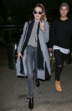 GIGI HADID Arrives at Los Angeles International Airport 12/21/2015