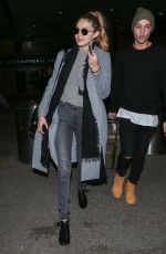 GIGI HADID Arrives at Los Angeles International Airport 12/21/2015
