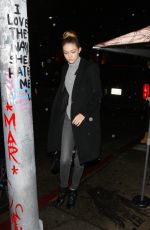 GIGI HADID Arrives at The Nice Guy in West Hollywood 12/22/2015