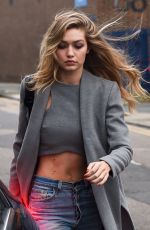 GIGI HADID Leaves a Photo Studios in London 12/21/2015