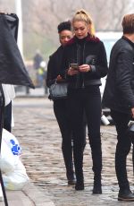 GIGI HADID on the Set of a Photoshoot in New York 12/14/2015