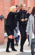 GIGI HADID on the Set of a Photoshoot in New York 12/14/2015