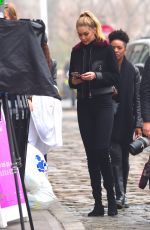GIGI HADID on the Set of a Photoshoot in New York 12/14/2015