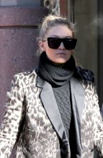GIGI HADID Out and About in Aspen 12/27/2015