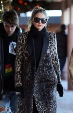 GIGI HADID Out and About in Aspen 12/27/2015