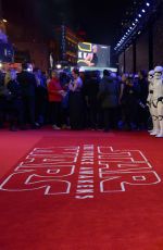 GWENDOLINE CHRISTIE at Star Wars: The Force Awakens Premiere in London 12/16/2015