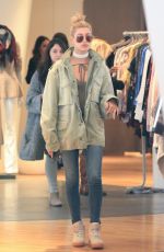 HAILEY BALDWIN Out Shopping in Beverly Hills 12/18/2015