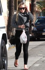 HILARY DUFF Leaves a Salon in Los Angeles 12/14/2015