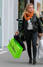 HILARY DUFF Out Shopping in Beverly Hills 12/12/2015