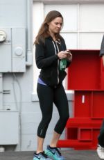 HILARY SWANK Leaves a Gym in Los Angeles 12/24/2015