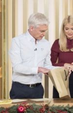 HOLLY WILLOUGHBY on the Set of This Morning TV Show in London