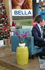 BELLA THORNE on the Set of Despierta America 12/14/2015