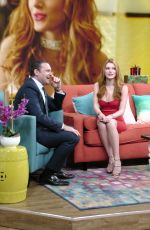 BELLA THORNE on the Set of Despierta America 12/14/2015