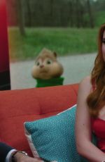 BELLA THORNE on the Set of Despierta America 12/14/2015