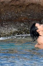 DEMI LOVATO in Swimsuit in St. Barts 12/16/2015
