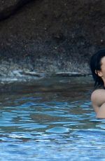 DEMI LOVATO in Swimsuit in St. Barts 12/16/2015
