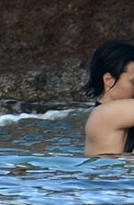 DEMI LOVATO in Swimsuit in St. Barts 12/16/2015