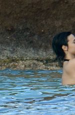 DEMI LOVATO in Swimsuit in St. Barts 12/16/2015