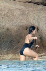 DEMI LOVATO in Swimsuit in St. Barts 12/16/2015