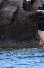 DEMI LOVATO in Swimsuit in St. Barts 12/16/2015