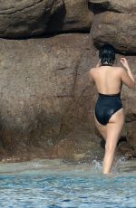 DEMI LOVATO in Swimsuit in St. Barts 12/16/2015