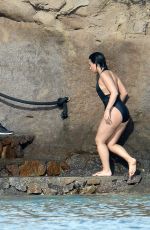 DEMI LOVATO in Swimsuit in St. Barts 12/16/2015