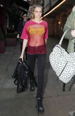 CARA DELEVINGNE Night Out in London 12/18/2015