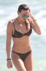 KATIE CASSIDY in Bikini at a Beach in Miami 12/21/2015