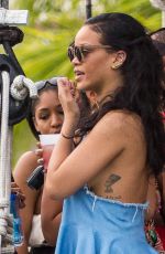 RIHANNA Out and About in Barbados 12/26/2015