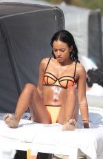 KARREUCHE TRAN in Bikini at a Beach in Miami 12/18/2015