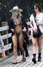 RITA ORA in Polka Dot Bikini at a Beach in Miami 12/30/2015