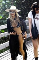 RITA ORA in Polka Dot Bikini at a Beach in Miami 12/30/2015