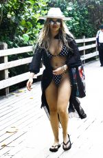 RITA ORA in Polka Dot Bikini at a Beach in Miami 12/30/2015