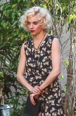 SIENNA MILLER on the Set of Live by Night Movie in Los Angeles 12/07/2015