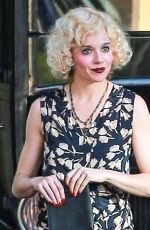 SIENNA MILLER on the Set of Live by Night Movie in Los Angeles 12/07/2015