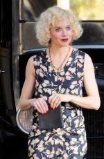 SIENNA MILLER on the Set of Live by Night Movie in Los Angeles 12/07/2015