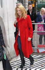 KYLIE MINOGUE Arrives at BBC Radio 2 Studios in London 12/06/2015