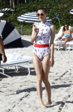 JAIME KING in Swimsuit at Beach in Miami 12/12/2015