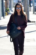 JAMIE CHUNG Walks Her Dog in Los Angeles 12/01/2015