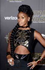 JANELLE MONAE at Star Wars: Episode VII – The Force Awakens Premiere in Hollywood 12/14/2015