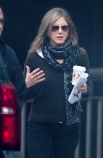 JENNIFER ANISTON Leaves The Yellow Bird Movie Set in Atlanta 12/13/2015