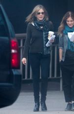JENNIFER ANISTON Leaves The Yellow Bird Movie Set in Atlanta 12/13/2015