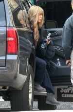 JENNIFER ANISTON on the Set of The Yellow Bird Movie in Atlanta 12/12/2015