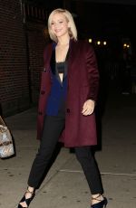 JENNIFER LAWRENCE Arrives at The Late Show with Stephen Colbert in New York 12/14/2015