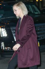 JENNIFER LAWRENCE Arrives at The Late Show with Stephen Colbert in New York 12/14/2015